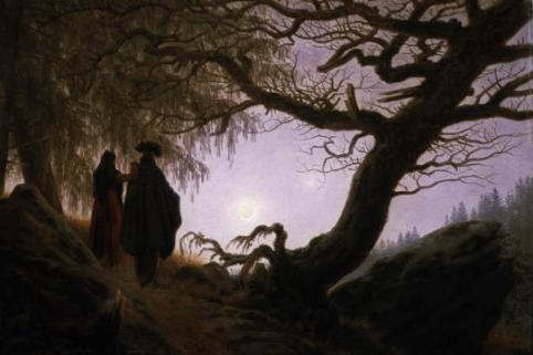 C-D-Friedrich-Mann-und-Frau-den-Mond-b-Friedrich-Man-and-woman-moon-c-1830